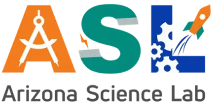 Arizona Science Lab logo with scientific symbols.